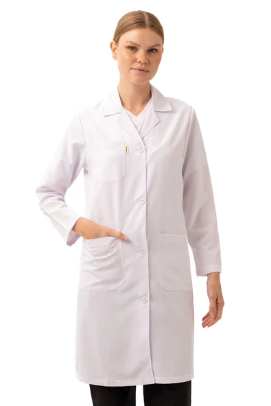 Cordata Kadın Beyaz Doktor Hemşire Laboratuvar Önlüğü Şık Dayanıklı ve Konforlu ürün görseli 1