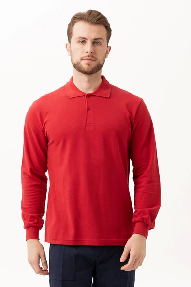 PADUS %100 Pamuk Polo Yaka Uzun Kollu T-Shirt Şık ve Konforlu İş ve Genel Kullanım ürün görseli 1