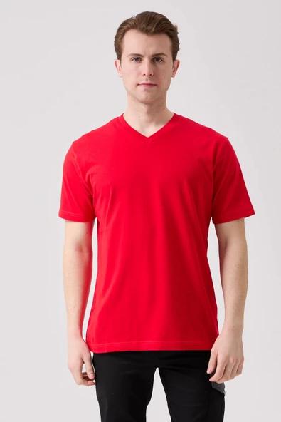 Galanthus V Yaka T-Shirt - Nefes Alabilir, Rahat ve Şık Tasarım ürün görseli 1