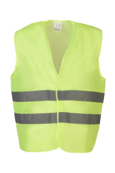 Hi-vis F.Sarı Reflektörlü İş Güvenliği Yeleği Yüksek Görünürlük Trafik & İnşaat ürün görseli 1