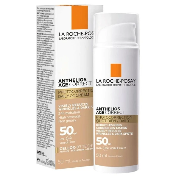 La Roche Posay Anthelios Age Correct Daily SPF50+  Tinted Cream 50 ml ürün görseli 1