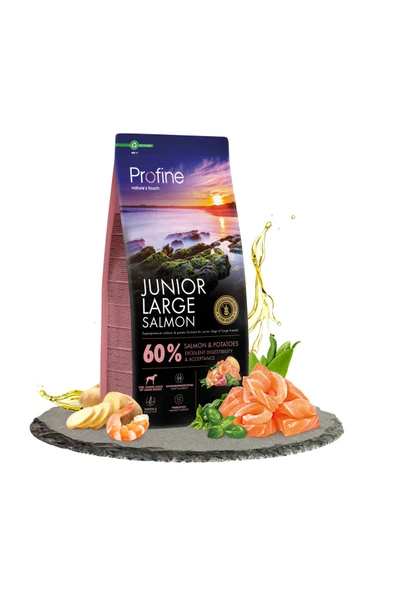 Profine Glutensiz Somonlu Büyük Irk Yavru Köpek Maması 12 kg ürün görseli 1