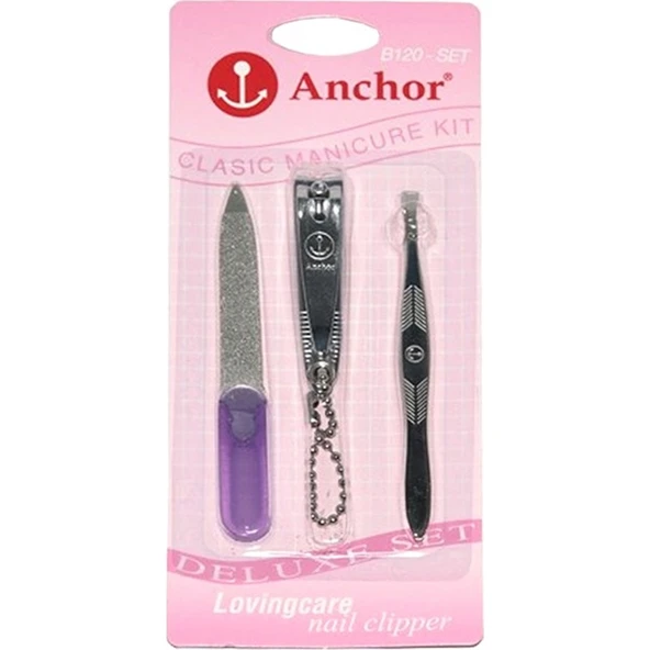 ANCHOR KLASİK MANİKÜR SET(CIMBIZ TÖRPÜ TIRNAK MAK) GX120 ürün görseli 1