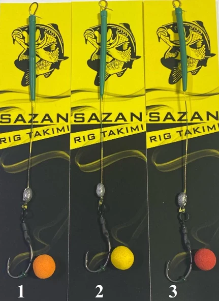 Hazır Yüzen Sazan Rig Takımı Yuvarlak Yüzen Pop-Up Vidalı ürün görseli 1
