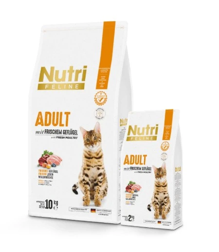 Nutri Feline Tavuklu Tahılsız Yetişkin Kedi Maması 10 Kg ürün görseli 1