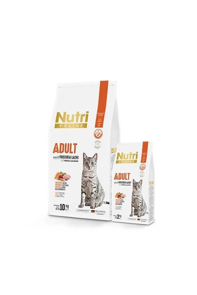 Nutri Feline Glutensiz Somonlu Düşük Tahıllı Yetişkin Kedi Maması 10 Kg ürün görseli 1