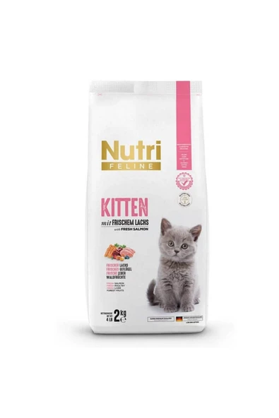 Nutri Feline Kitten Tahılsız Somonlu Yavru Kedi Maması 2 kg ürün görseli 1