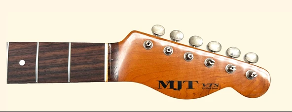 MJT VTS Eskitilmiş Vintage Amber Renk Gitar Sapı - Resim 2