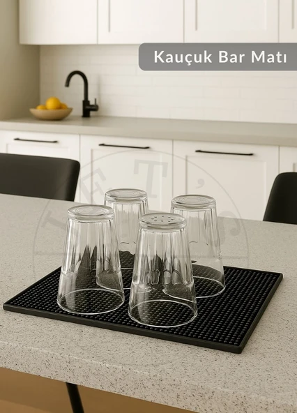Kauçuk Bar Matı Servis Paspası Su Geçirmez Bar Lastiği 45x30 Cm ürün görseli 1