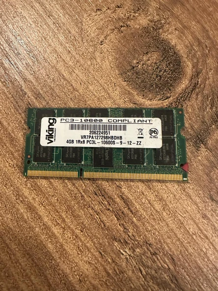 VIKING 4GB VR7PA127298HBDHB 1Rx8 PC3L-10600S ECC SERVER RAM BELLEK ürün görseli 1