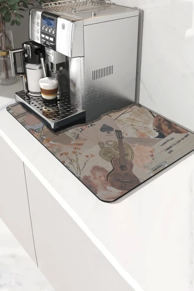 Valerine Life Kahve Makinesi Matı Sıvı Geçirmez Kaymaz Yıkanır Çaycı Çay Espresso Makinesi Pad 35x45cm 27KHD241229 ürün görseli 1