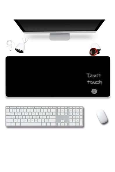 SonicTouch Dokunma Elleme Don't Touch Gamer Oyuncu Dikişsiz Sıvı Geçirmez Klavye Mouse Pad 32x70Cm ürün görseli 1