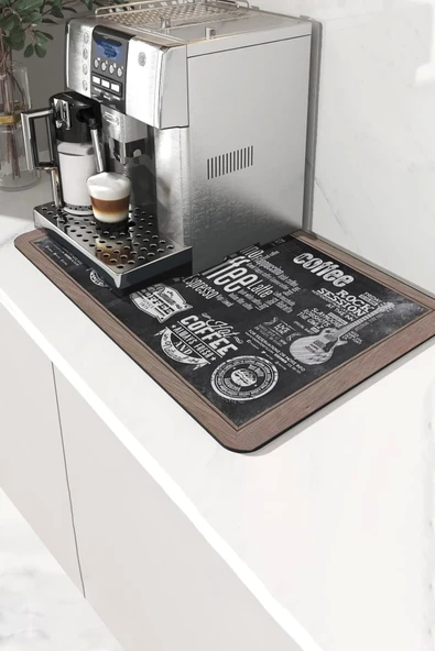 Valerine Life Kahve Makinesi Matı Sıvı Geçirmez Kaymaz Yıkanır Çaycı Çay Espresso Makinesi Pad 35x45cm 27KHD250205 ürün görseli 1