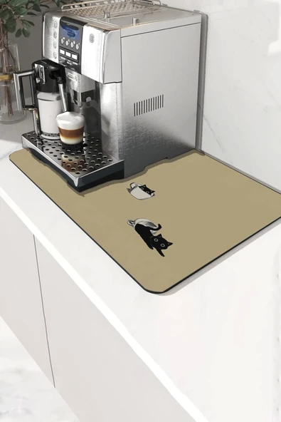 Valerine Life Kahve Makinesi Matı Mırmır Kupa Sıvı Geçirmez Çaycı Çay Espresso Makinesi Pad 35x45cm ürün görseli 1