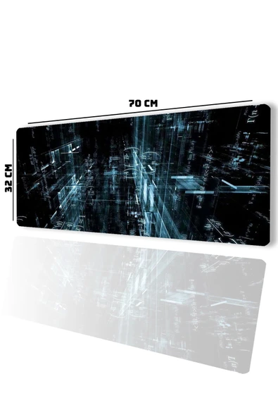 SonicTouch Sanal Gerçeklik Mavi Gamer Oyuncu Dikişsiz Sıvı Geçirmez Klavye Mouse Pad 32x70Cm ürün görseli 1