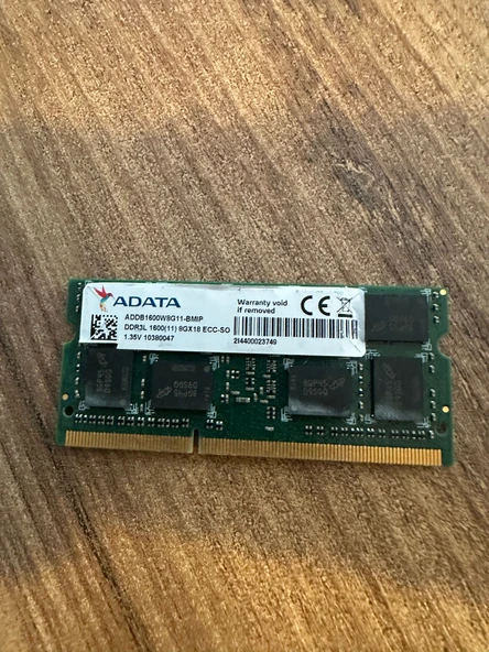 ADATA 8GB ADDB1600W8G11-BMIP DDR3L-1600 1.35V ECC-SO SERVER RAM BELLEK ürün görseli 1
