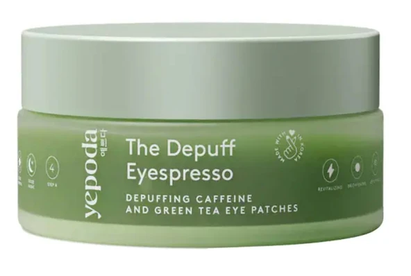 Yepoda The Depuff Eyespresso – Şişlik Azaltıcı Kafein ve Yeşil Çay Göz Maskeleri 90g ürün görseli 1
