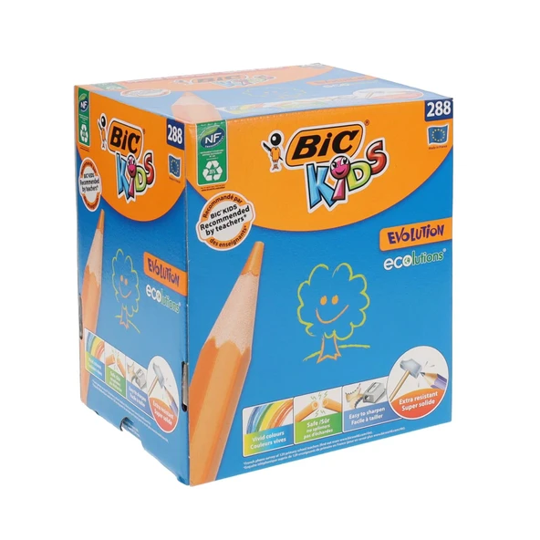 Bic Evolution 288'li Masa Üstü Kuru Boya Kalem Seti - Resim 5