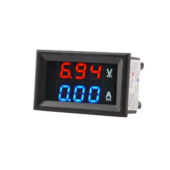 Çift USB Çıkışlı Panel Tipi Dijital Voltmetre VQCH128 V2 Göstergeli ürün görseli 1