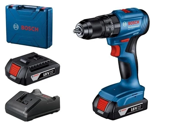 Bosch Professional GSB 185-LI 2 x 2.0Ah Çift Akülü Darbeli Delme Vidalama Makinesi 06019K3100 ürün görseli 1