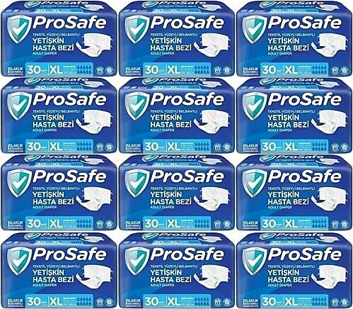 Prosafe Belbantlı Ekstra Büyük Boy XL 30'lu 12 Adet Hasta Bezi ürün görseli 1