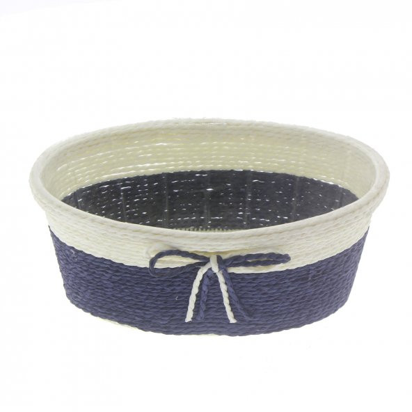20x12cm Hasır Sepet Renkli Fiyonklu ürün görseli 1