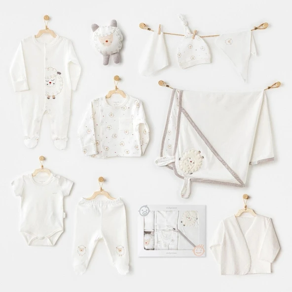 Nessiworld Andywawa AC25561 Newborn Set Tinny Ships 10'Lu Hastane Çıkışı Ekru ürün görseli 1
