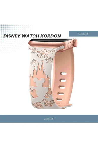 Disney Temalı Watch Kordonu 38/40/41 mm - Şık Silikon, Prens ve Prenses Şato Desenli ürün görseli 1