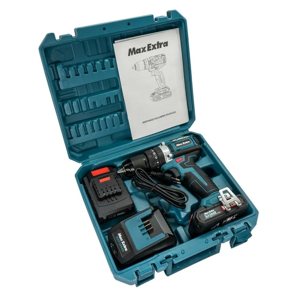 MAX EXTRA MXP2944D Akülü Darbeli Matkap 18Volt - 2 Amper - Resim 2