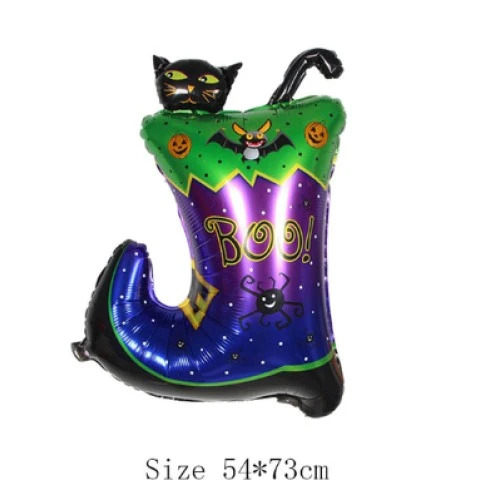 Periboia Halloween Çizmeli Kara Kedi Folyo Balon ürün görseli 1