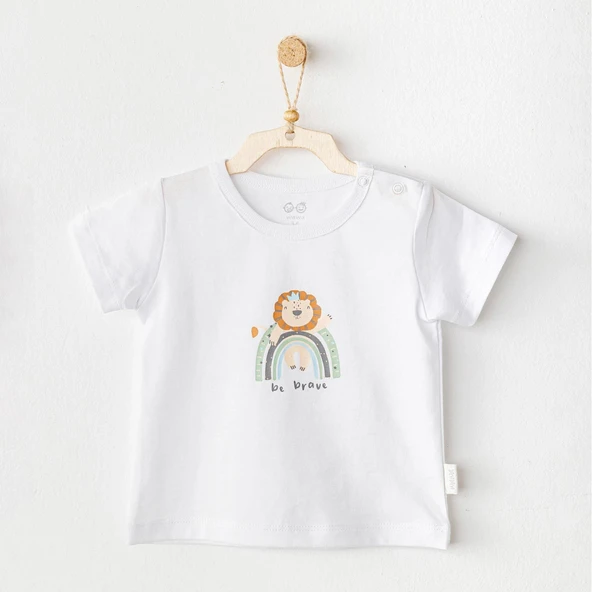 Andywawa Ac25977 Casual Bebek Tshirt White ürün görseli 1