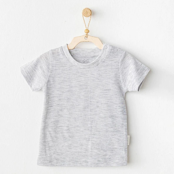 Andywawa Ac25971 Casual Bebek Tişört Grey Melange ürün görseli 1