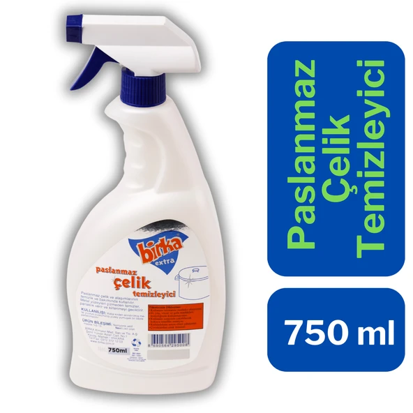 Birka Extra Paslanmaz Çelik Yüzey Temizleyicisi 750 ml – Üstün Temizlik, Maksimum Koruma ürün görseli 1