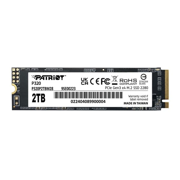 PATRIOT 2TB P320 P320P2TBM28 3000-2200MB/s M2 NVME GEN4 DİSK ürün görseli 1