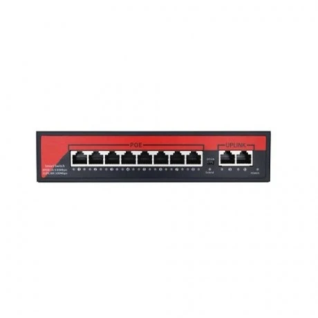 EZCOOL 8port EZ-08PSF-FG GIGABIT 2-UPLINK 120W POE YÖNETİLEMEZ SWITCH ürün görseli 1