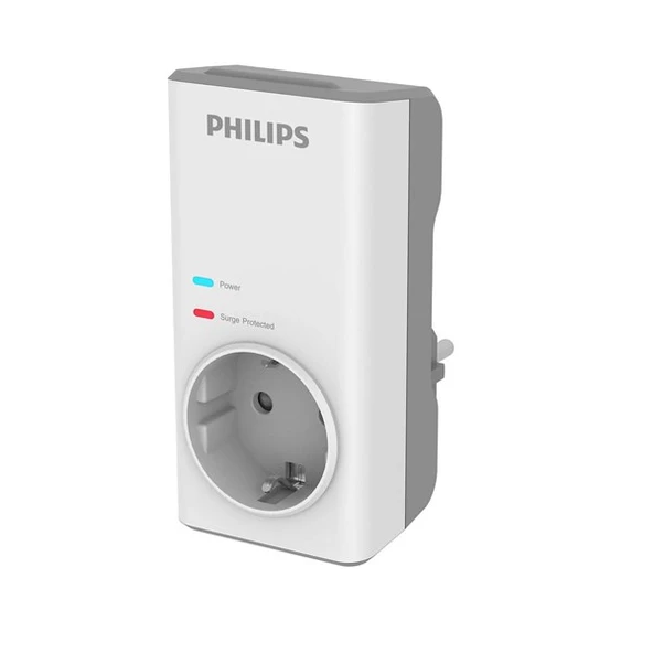 PHILIPS 1-li CHP7010W/10 1140 Joules Akım Koruma Prizi Siyah ürün görseli 1