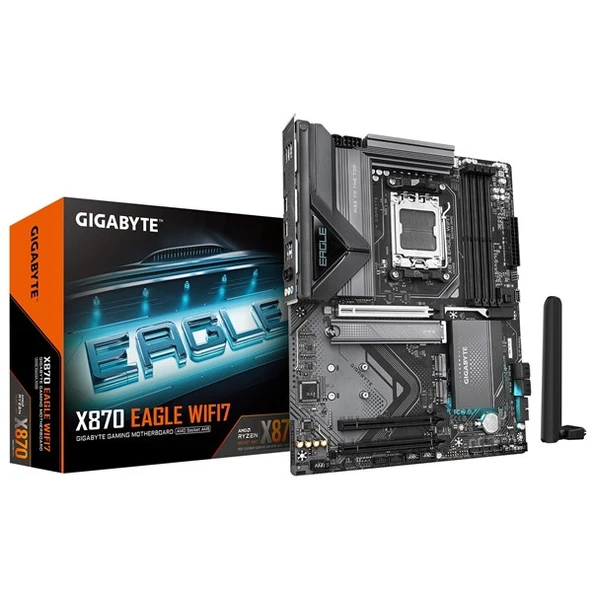 GIGABYTE X870 EAGLE WIFI7 DDR5 HDMI DP PCIE 5.0 AM5 ATX ürün görseli 1
