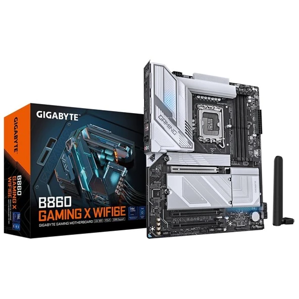 GIGABYTE B860 GAMING X WIFI6E DDR5 HDMI-DP TYPE-C PCIE 5.0 1851P ATX ürün görseli 1