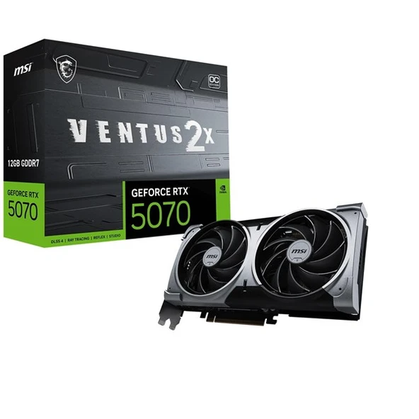 MSI RTX5070 12GB VENTUS 2X 12G OC GDDR7 192bit HDMI DP PCIe 5.0 ürün görseli 1