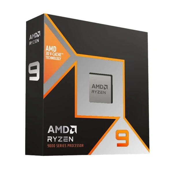 AMD RYZEN 9 9900X3D 140MB 12çekirdekli O/B UHD AM5 120Q KUTULU+FANSIZ ürün görseli 1