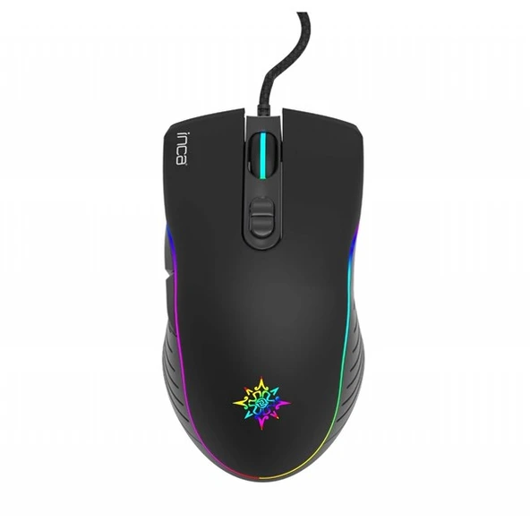 INCA IMG-GT15 USB RGB Led Aydınlatmalı 4800dpi Gaming Optic Siyah Mouse ürün görseli 1