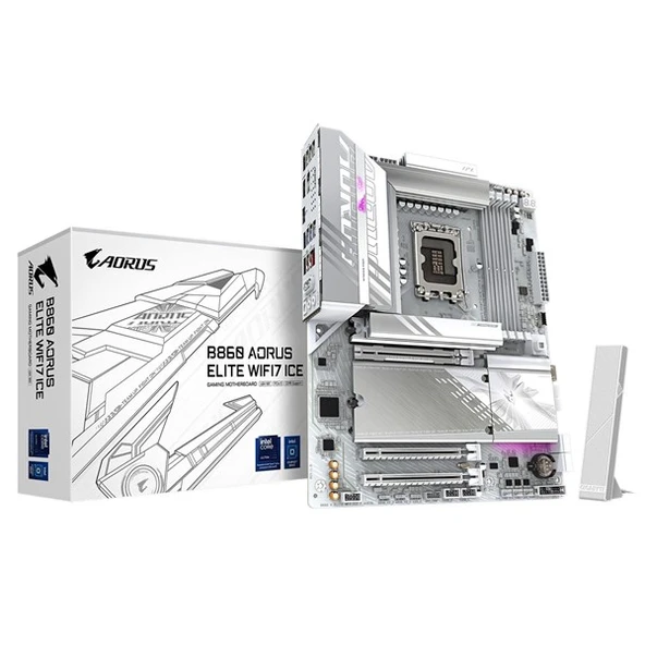 GIGABYTE B860 AORUS ELITE WIFI7 ICE DDR5 HDMI-DP TYPEC PCIE 5.0 1851P ATX ürün görseli 1
