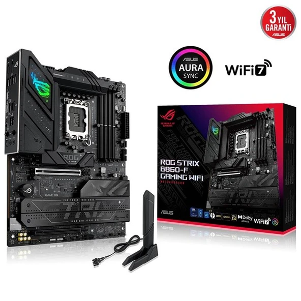 ASUS ROG STRIX B860-F GAMING WIFI-7 DDR5 HDMI DP PCIE 5.0 1851p ATX ürün görseli 1