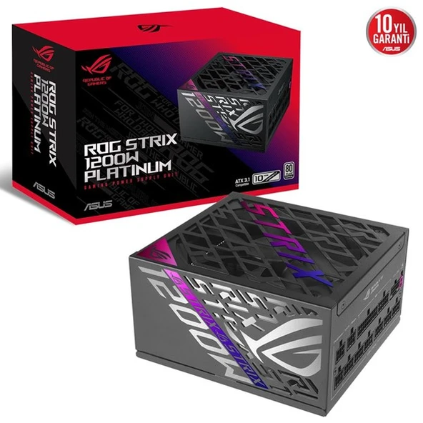 ASUS 1200W 80+ PLATINUM ROG STRIX 1200P TAM MODÜLER POWER SUPPLY ürün görseli 1