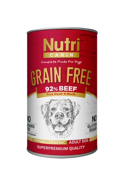 Nutri Canin Tahılsız Biftekli Patatesli Yetişkin Köpek Konservesi 400 Gr ürün görseli 1