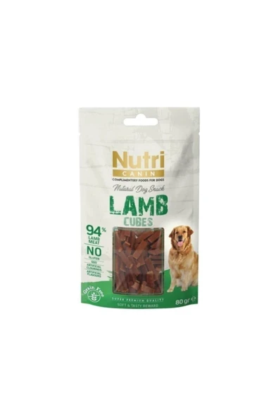 Nutri Canin Tahılsız Küp Kuzu Etli Köpek Ödülü 80 gr ürün görseli 1