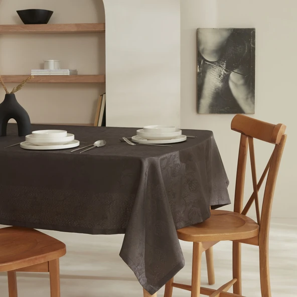 Karaca Home Elizabeth Masa Örtüsü Antrasit - Resim 2