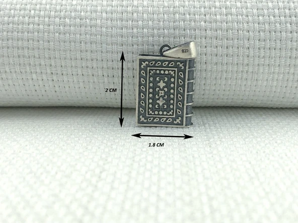 925 Ayar Gümüş Muska kabı Kolye - Resim 3