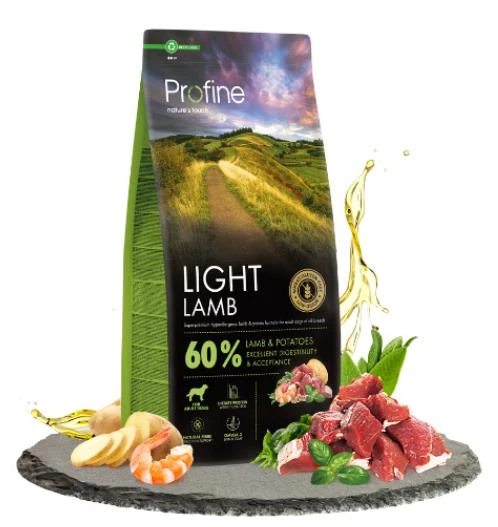 Profine Hipoalerjenik Light Kilo Kontrolü Kuzulu Yetişkin Köpek Maması 12 kg ürün görseli 1