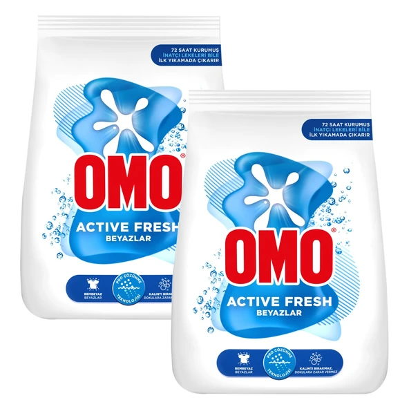 Omo Active Fresh Beyazlar 4 kg x 2 Adet ürün görseli 1